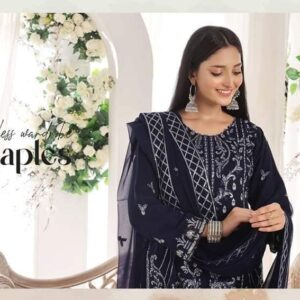 Embroidered Chiffon Collection Black