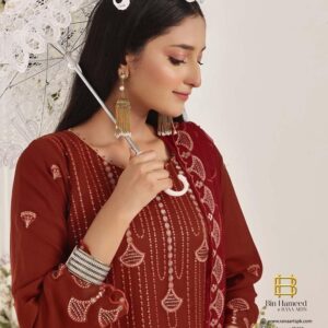 Embroidered Chiffon Collection Maroon